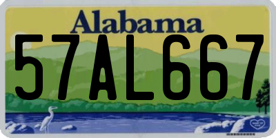 AL license plate 57AL667