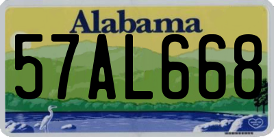 AL license plate 57AL668