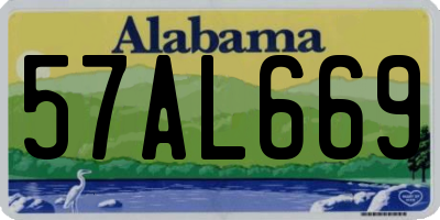 AL license plate 57AL669