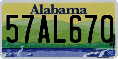 AL license plate 57AL670