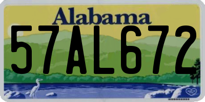 AL license plate 57AL672
