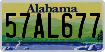 AL license plate 57AL677