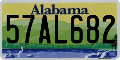 AL license plate 57AL682