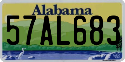 AL license plate 57AL683