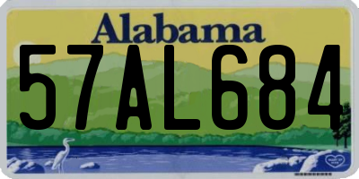 AL license plate 57AL684