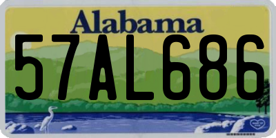 AL license plate 57AL686