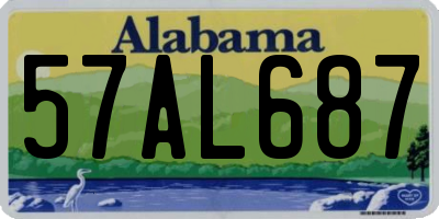 AL license plate 57AL687