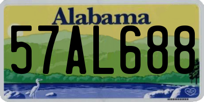 AL license plate 57AL688