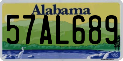 AL license plate 57AL689
