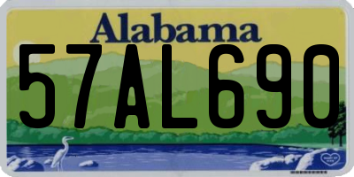 AL license plate 57AL690