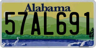 AL license plate 57AL691