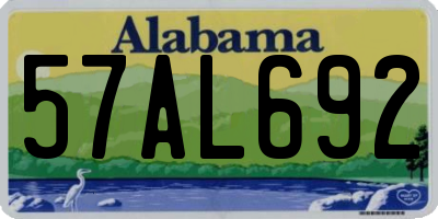 AL license plate 57AL692