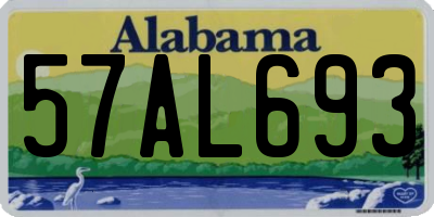 AL license plate 57AL693