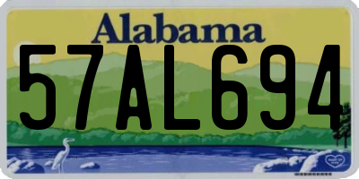 AL license plate 57AL694