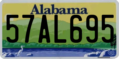 AL license plate 57AL695