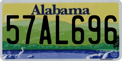 AL license plate 57AL696
