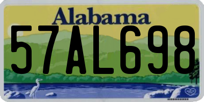 AL license plate 57AL698