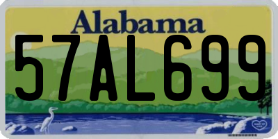 AL license plate 57AL699