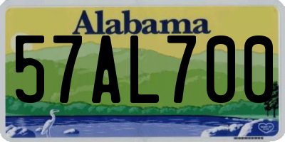 AL license plate 57AL700