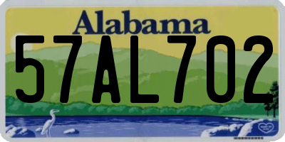 AL license plate 57AL702