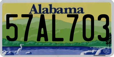 AL license plate 57AL703