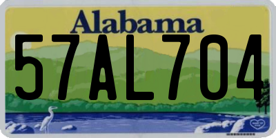 AL license plate 57AL704
