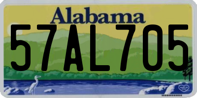 AL license plate 57AL705
