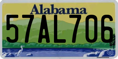 AL license plate 57AL706