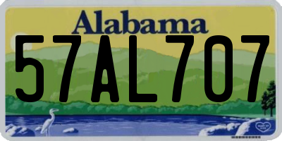 AL license plate 57AL707