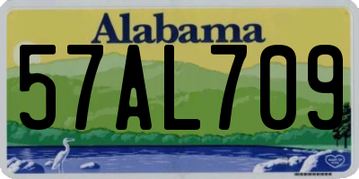 AL license plate 57AL709