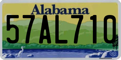 AL license plate 57AL710