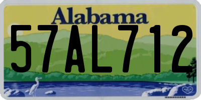 AL license plate 57AL712