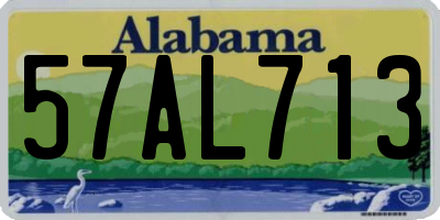 AL license plate 57AL713