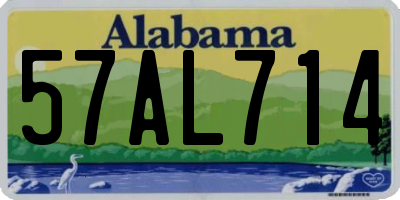 AL license plate 57AL714