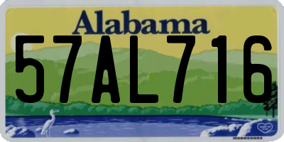 AL license plate 57AL716