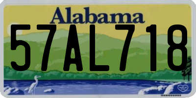 AL license plate 57AL718