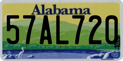 AL license plate 57AL720