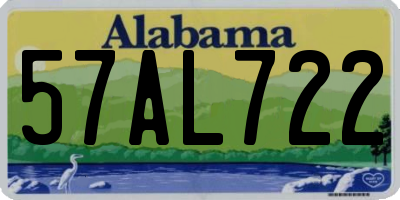 AL license plate 57AL722