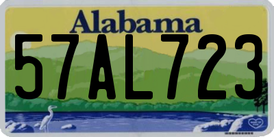 AL license plate 57AL723