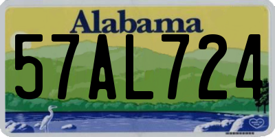 AL license plate 57AL724