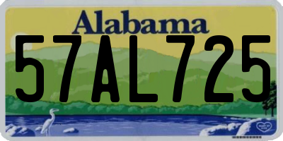 AL license plate 57AL725