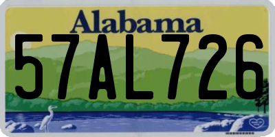 AL license plate 57AL726