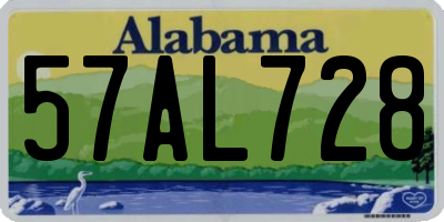 AL license plate 57AL728