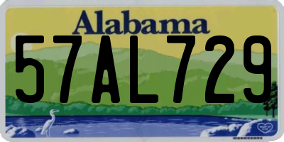 AL license plate 57AL729
