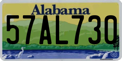 AL license plate 57AL730