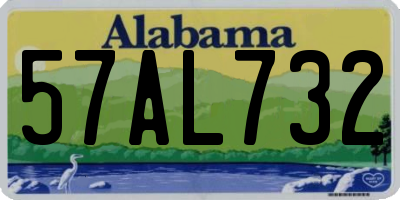 AL license plate 57AL732