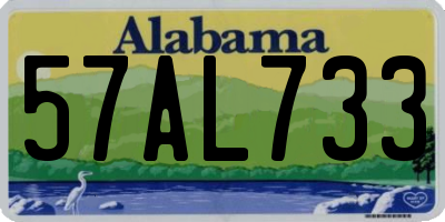 AL license plate 57AL733