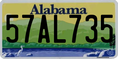 AL license plate 57AL735