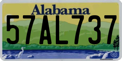 AL license plate 57AL737