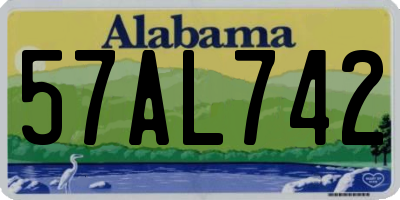 AL license plate 57AL742